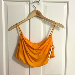 Urban Outfitters Women’s Cowl Neck Tank Top Bright Orange Size S